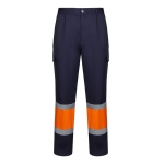 Pantalon de travail unisexe en coton et polyester 190 g/m² Velilla couleur orange deuxième vue