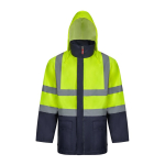 Parka 4 en 1 grande taille avec revêtement en polyester 180 g/m² Velilla couleur jaune cinquième vue
