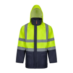 Parka de travail 4 en 1 bicolore avec revêtement 180 g/m² Velilla couleur jaune cinquième vue