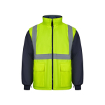 Parka de travail 4 en 1 bicolore avec revêtement 180 g/m² Velilla couleur jaune sixième vue