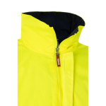 Parka de travail bicolore en polyester avec revêtement 190 g/m² Velilla couleur jaune cinquième vue