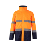 Parka de travail bicolore en polyester avec revêtement 190 g/m² Velilla couleur orange deuxième vue