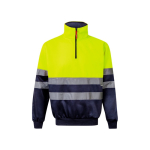 Pull de travail en polaire avec col montant 300 g/m² Velilla couleur jaune deuxième vue