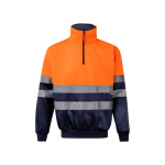 Pull de travail en polaire avec col montant 300 g/m² Velilla couleur orange deuxième vue