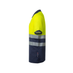 Polo de travail en piqué bicolore manches courtes 150 g/m² Velilla couleur jaune troisième vue
