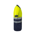 Polo de travail en piqué bicolore manches courtes 150 g/m² Velilla couleur jaune quatrième vue