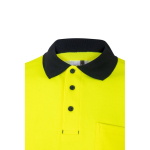 Polo de travail en piqué bicolore manches courtes 150 g/m² Velilla couleur jaune sixième vue