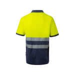 Polo de travail en piqué bicolore manches courtes 150 g/m² Velilla couleur jaune