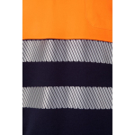 Polo de travail en piqué bicolore manches courtes 150 g/m² Velilla couleur orange cinquième vue