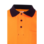 Polo de travail en piqué bicolore manches courtes 150 g/m² Velilla couleur orange sixième vue