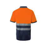 Polo de travail en piqué bicolore manches courtes 150 g/m² Velilla couleur orange