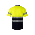 T-shirt de travail bicolore en piqué coton et polyester 150 g/m² Velilla couleur jaune