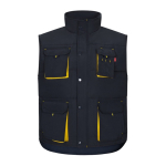Gilet de travail multipoches avec fermeture éclair 120 g/m² Velilla couleur jaune deuxième vue