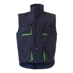 Gilet de travail multipoches avec fermeture éclair 120 g/m² Velilla couleur vert deuxième vue