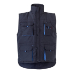 Gilet de travail multipoches avec fermeture éclair 120 g/m² Velilla couleur bleu ciel deuxième vue