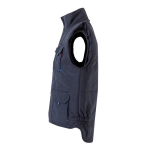 Gilet de travail multipoches avec fermeture éclair 120 g/m² Velilla couleur bleu ciel troisième vue