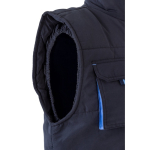 Gilet de travail multipoches avec fermeture éclair 120 g/m² Velilla couleur bleu ciel sixième vue