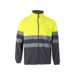 Veste polaire de travail bicolore en polyester 280 g/m² Velilla couleur jaune deuxième vue