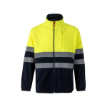 Veste polaire de travail bicolore en polyester 280 g/m² Velilla couleur jaune deuxième vue