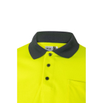 Polo de travail manches longues grande taille 160 g/m² Velilla couleur jaune cinquième vue