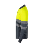 Polo de travail manches longues fluorescent 160 g/m² Velilla couleur jaune troisième vue