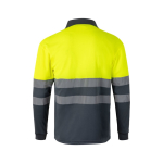 Polo de travail manches longues fluorescent 160 g/m² Velilla couleur jaune