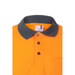 Polo de travail manches longues fluorescent 160 g/m² Velilla couleur orange cinquième vue