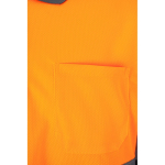 Polo de travail manches longues fluorescent 160 g/m² Velilla couleur orange Septième vue