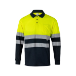 Polo de travail manches longues haute visibilité 160 g/m² Velilla couleur jaune deuxième vue
