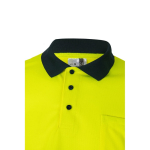 Polo de travail manches longues haute visibilité 160 g/m² Velilla couleur jaune cinquième vue