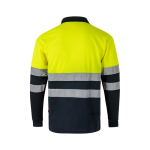 Polo de travail manches longues haute visibilité 160 g/m² Velilla couleur jaune
