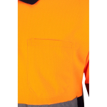 Polo de travail manches longues haute visibilité 160 g/m² Velilla couleur orange Septième vue