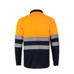 Polo de travail manches longues haute visibilité 160 g/m² Velilla couleur orange