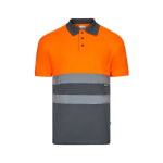 Polo de travail manches courtes grande taille 160 g/m² Velilla couleur orange deuxième vue
