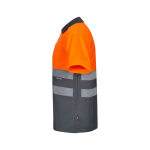 Polo de travail manches courtes grande taille 160 g/m² Velilla couleur orange troisième vue