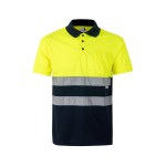 Polo de travail grande taille haute visibilité 160 g/m² Velilla couleur jaune deuxième vue