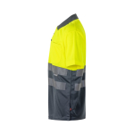 Polo de travail manches courtes haute visibilité 160 g/m² Velilla couleur jaune troisième vue