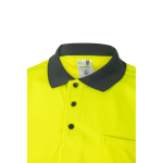 Polo de travail manches courtes haute visibilité 160 g/m² Velilla couleur jaune cinquième vue