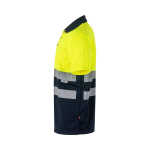 Polo de travail bicolore en maille ”œil de perdrix” 160 g/m² Velilla couleur jaune troisième vue