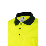 Polo de travail bicolore en maille ”œil de perdrix” 160 g/m² Velilla couleur jaune cinquième vue