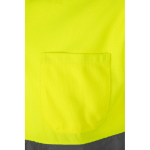 Polo de travail bicolore en maille ”œil de perdrix” 160 g/m² Velilla couleur jaune Septième vue