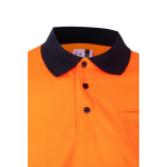 Polo de travail bicolore en maille ”œil de perdrix” 160 g/m² Velilla couleur orange cinquième vue