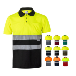 Polo de travail bicolore en maille ”œil de perdrix” 160 g/m² Velilla diverses couleurs