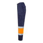 Pantalon de travail en sergé polyester et coton 210 g/m² Velilla couleur orange troisième vue