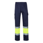Pantalon de travail unisexe en polyester et coton 210 g/m² Velilla couleur jaune deuxième vue