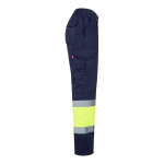 Pantalon de travail unisexe en polyester et coton 210 g/m² Velilla couleur jaune quatrième vue