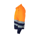 Veste de travail en sergé polyester et coton 210 g/m² Velilla couleur orange troisième vue