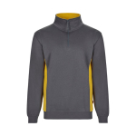 Pull de travail molletonné avec demi-fermeture éclair 260 g/m² Velilla couleur jaune deuxième vue