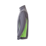 Pull de travail molletonné avec demi-fermeture éclair 260 g/m² Velilla couleur vert troisième vue