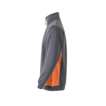 Pull de travail molletonné avec demi-fermeture éclair 260 g/m² Velilla couleur orange troisième vue